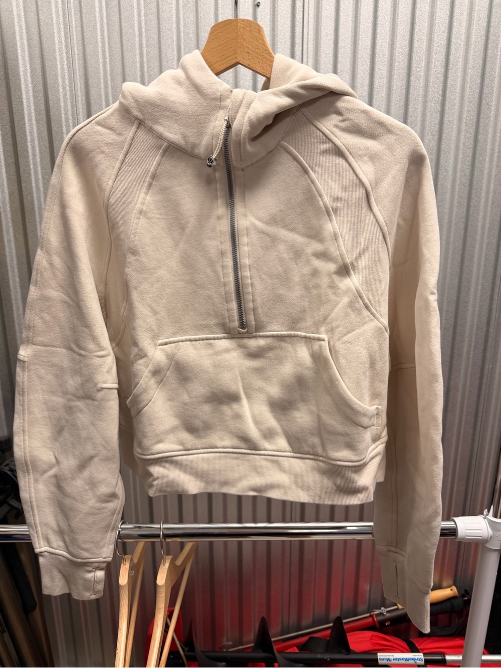 Lululemon Scuba Oversized Half-Zip Hoodie - Bone - XS/S